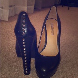 Black Studded Heels